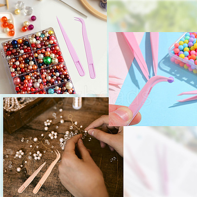 60Pcs 15 Styles PP Plastic Tweezers DIY-BBC0002-64-1