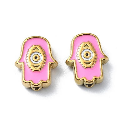 Ion Plating(IP) 304 Stainless Steel Enamel Beads STAS-Q318-10D-1