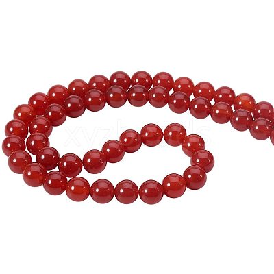Natural Carnelian Bead Strands G-PH0028-8mm-15-1