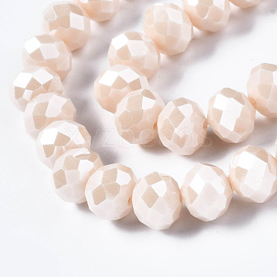 Electroplate Glass Beads Strands EGLA-A034-P10mm-A17-1