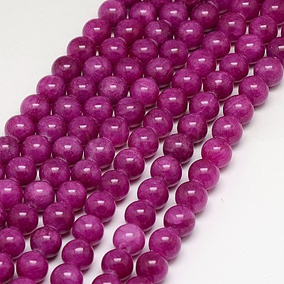 Natural Yellow Jade Beads Strands G-G598-6mm-YXS-12-1