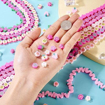 10 Strands 10 Styles Handmade Polymer Clay Bead Strands CLAY-TA0001-72B-1