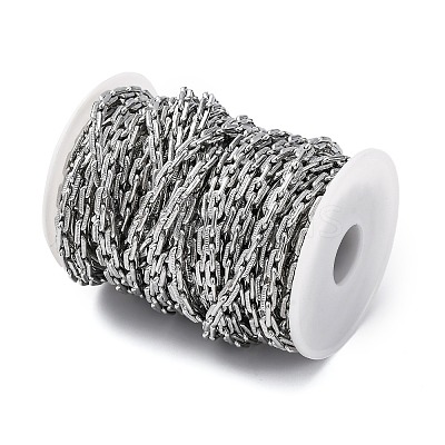 304 Stainless Steel Textured Cable Chains STAS-P386-07P-1