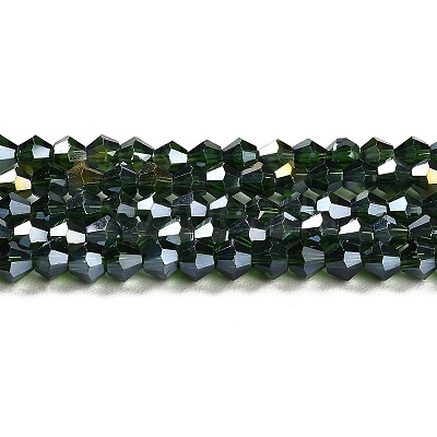 Transparent Electroplate Glass Beads Strands GLAA-F029-3mm-A25-1