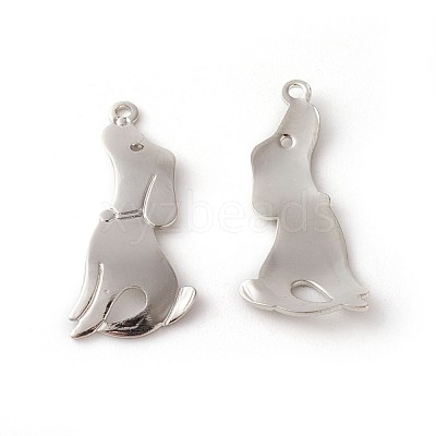 Brass Puppy Pendants KK-F772-04P-1