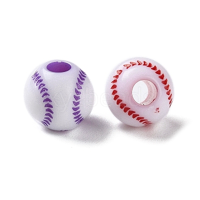 Opaque Acrylic European Beads SACR-P031-25A-1