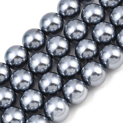 Electroplate Glass Pearl Beads Strands HY-F001-01-1