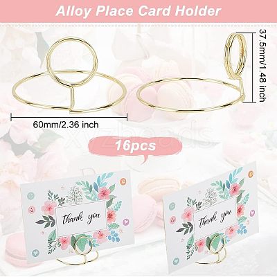 Alloy Place Card Holder DJEW-WH0018-22-1