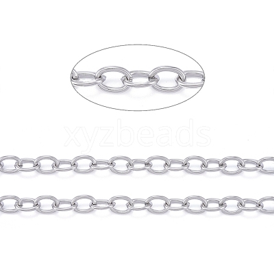 Tarnish Resistant 304 Stainless Steel Cable Chains CHS-F011-02A-P-1
