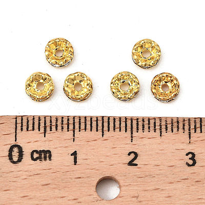 Brass Rhinestone Spacer Beads RB-A014-L5mm-01G-1