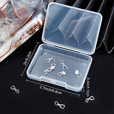 10Pcs 925 Sterling Silver Ice Pick Pinch Bails STER-BBC0001-29A-1