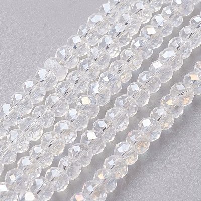 Electroplate Glass Beads Strands EGLA-F124-FR-B11-1