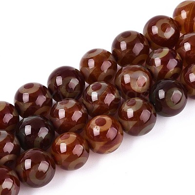 Tibetan Style dZi Agate Beads Strands G-N357-04A-02-1