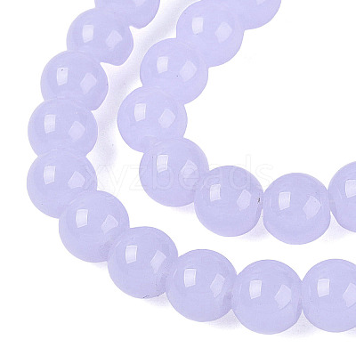Imitation Jade Glass Beads Strands GLAA-T032-J6mm-05-1