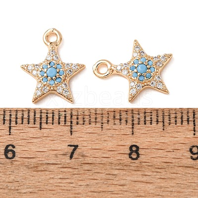 Brass Micro Pave Light Sky Blue Cubic Zirconia Pendants CU-CBAEC99-20G-1
