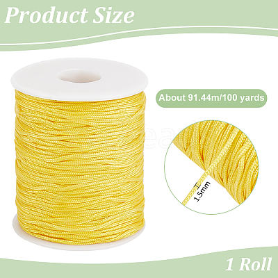 1 Roll 100 Yards Round Nylon Braided Thread NWIR-PH0002-22D-1