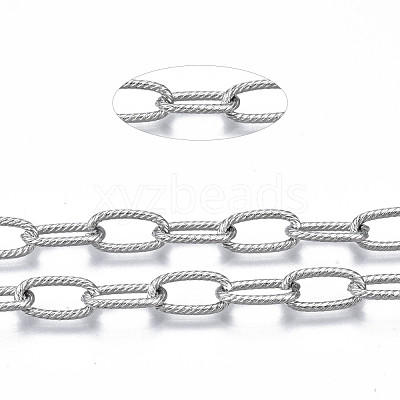 Tarnish Resistant 304 Stainless Steel Cable Chains CHS-T003-21P-NF-1