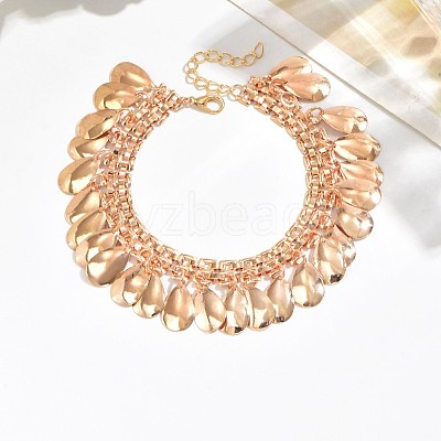 Bohemian Brass Teardrop Tassel Anklets for Women FS-WGD2946-01-1