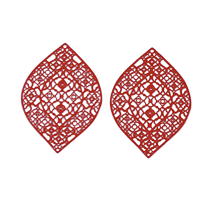 430 Stainless Steel Filigree Pendants STAS-S108-12D-1