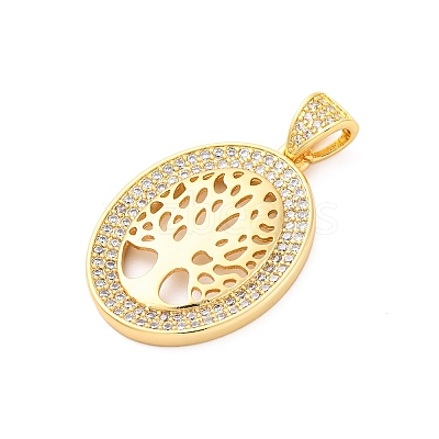 Brass Micro Pave Cubic Zirconia Pendants KK-D325-59G-01-1