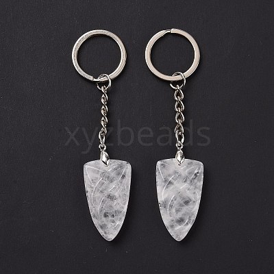 Natural Quartz Crystal Sailor's Knot Pendant Keychain KEYC-E038-03P-06-1