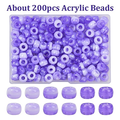 200Pcs Acrylic Beads KY-YW0002-06D-1