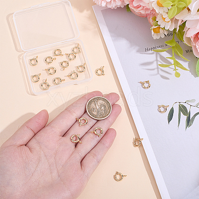 20Pcs Brass Spring Ring Clasps KK-BBC0027-68A-G-1