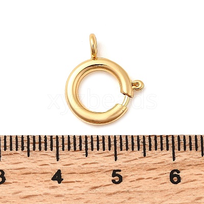 Brass Spring Ring Clasps X-KK-D407-20G-D-1