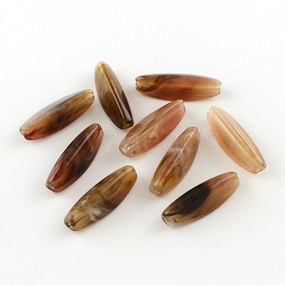 Rice Imitation Gemstone Acrylic Beads OACR-R035-M-1