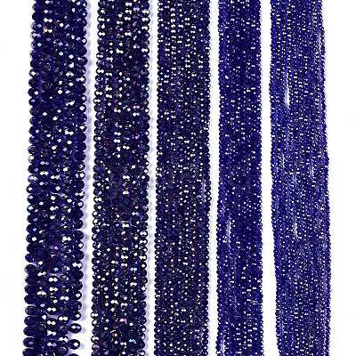 Electroplate Glass Beads Strands EGLA-A044-T6mm-B06-1