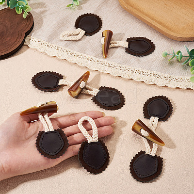 5 Pairs Resin Buttons BUTT-TA0001-48B-1