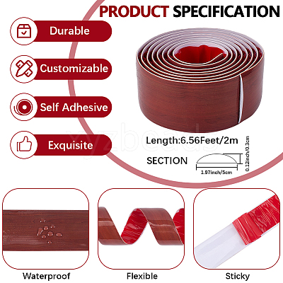 Self-Adhesive PVC Floor Door Flat Transition Strips DIY-WH20031-052B-1
