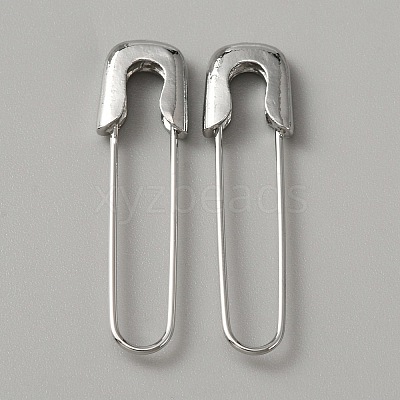 Exquisite Alloy Safety Pin Shape Hoop Earrings for Women EJEW-WH0001-17P-1