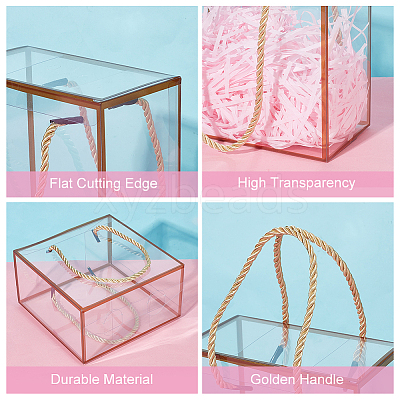 Transparent PET Plastic Gift Tote Boxes CON-WH0085-61B-01-1
