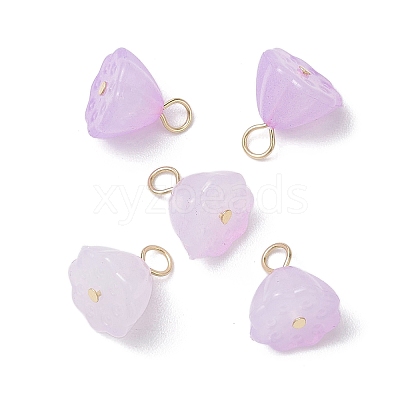 Acrylic Lotus Pendants PALLOY-JF02712-04-1
