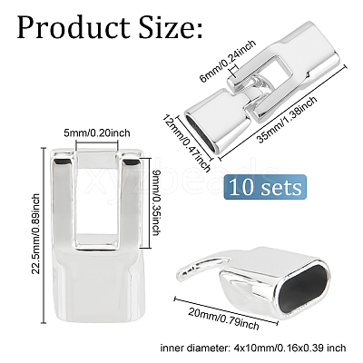 10 Sets Alloy Snap Lock Clasps FIND-OC0002-62-1
