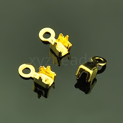 Brass Cup Chain Ends X-KK-E446-05-1