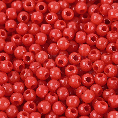 Opaque Acrylic Beads SACR-A007-01A-15-1