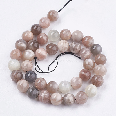Natural Multi-Moonstone Beads Strands X-G-J157-8mm-06-1
