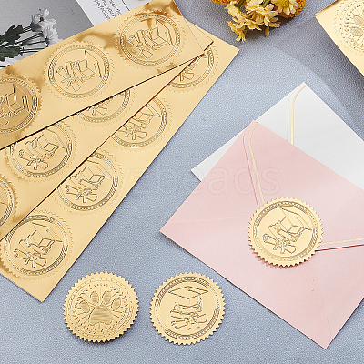 Self Adhesive Gold Foil Embossed Stickers DIY-WH0211-115-1