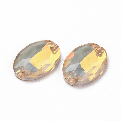 Mocha Effect Oval Shape Sew on Rhinestone RGLA-C001-07D-AM-1