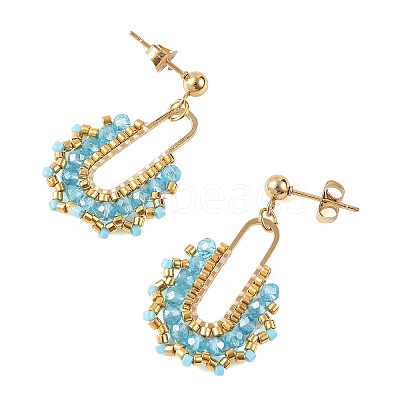 304 Stainless Steel Stud Earrings EJEW-MZ00756-01-1