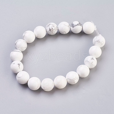 Natural Howlite Beads Strands X-TURQ-G091-10mm-1