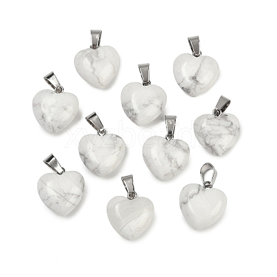 Natural Howlite Pendants G-I311-A31-1