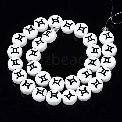 Handmade Porcelain Ceramic Beads Strands PORC-S502-032B-1