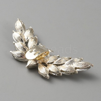 Wing Alloy Rhinestone Shoe Decoration AJEW-WH0166-84A-LG-1