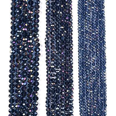 Electroplate Glass Beads Strands EGLA-A044-T8mm-B12-1