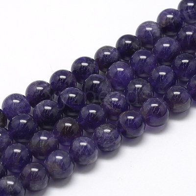 Natural Amethyst Beads Strands X-G-R446-10mm-21-1
