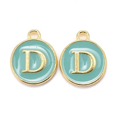 Golden Plated Alloy Enamel Charms ENAM-S118-05D-1