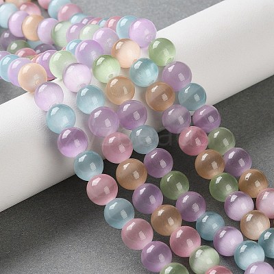 Cat Eye Beads Strands X-CE-P004-A-8mm-1